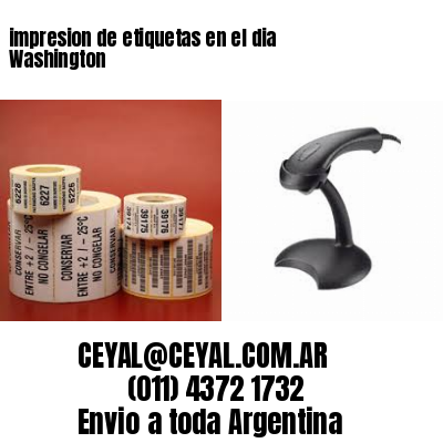 impresion de etiquetas en el dia Washington