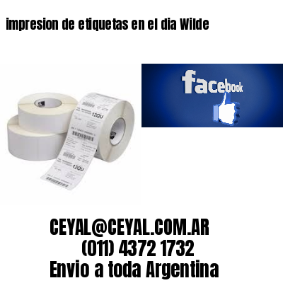 impresion de etiquetas en el dia Wilde