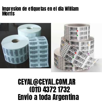 impresion de etiquetas en el dia William Morris