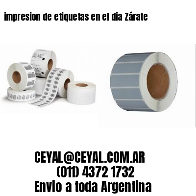 impresion de etiquetas en el dia Zárate