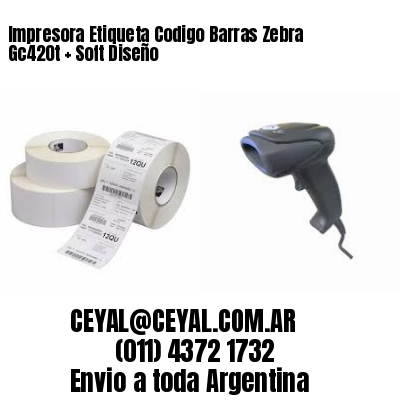 Impresora Etiqueta Codigo Barras Zebra Gc420t   Soft Diseño