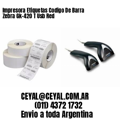 Impresora Etiquetas Codigo De Barra Zebra Gk-420 T Usb Red