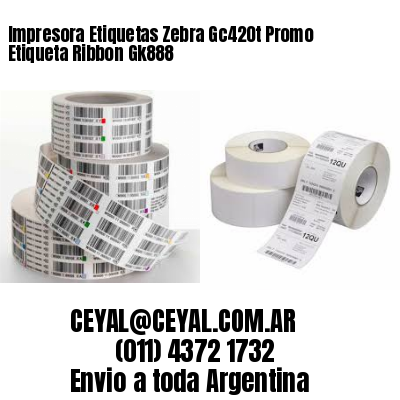 Impresora Etiquetas Zebra Gc420t Promo Etiqueta Ribbon Gk888