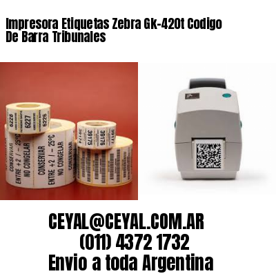 Impresora Etiquetas Zebra Gk-420t Codigo De Barra Tribunales