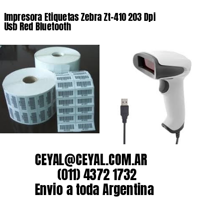 Impresora Etiquetas Zebra Zt-410 203 Dpi Usb Red Bluetooth