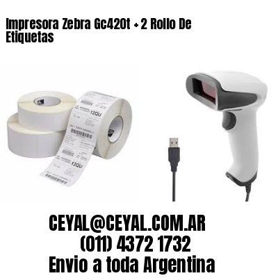 Impresora Zebra Gc420t   2 Rollo De Etiquetas