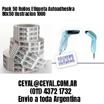 Pack 50 Rollos Etiqueta Autoadhesiva 80x50 Ilustracion 1000