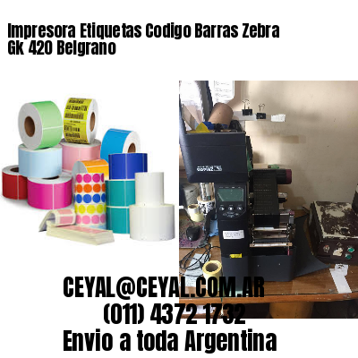 Impresora Etiquetas Codigo Barras Zebra Gk 420 Belgrano