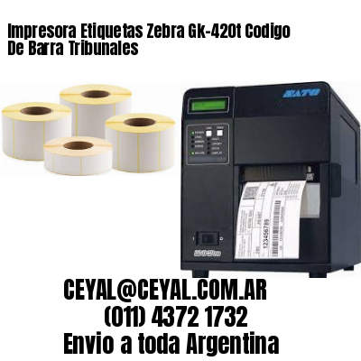 Impresora Etiquetas Zebra Gk-420t Codigo De Barra Tribunales