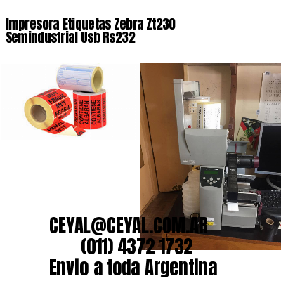 Impresora Etiquetas Zebra Zt230 Semindustrial Usb Rs232