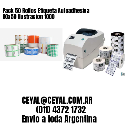 Pack 50 Rollos Etiqueta Autoadhesiva 80×50 Ilustracion 1000