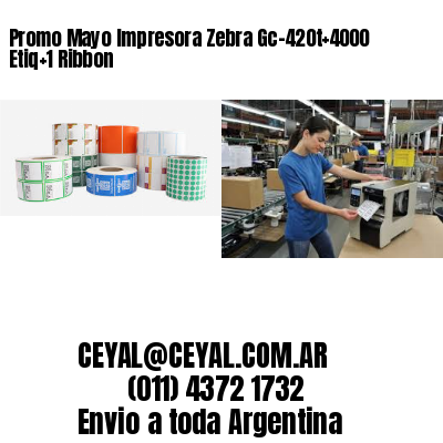 Promo Mayo Impresora Zebra Gc-420t 4000 Etiq 1 Ribbon