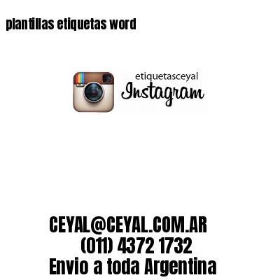 plantillas etiquetas word