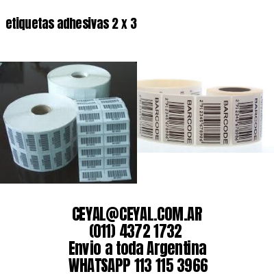 etiquetas adhesivas 2 x 3