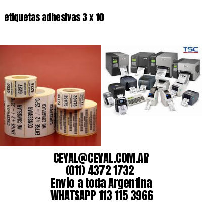 etiquetas adhesivas 3 x 10