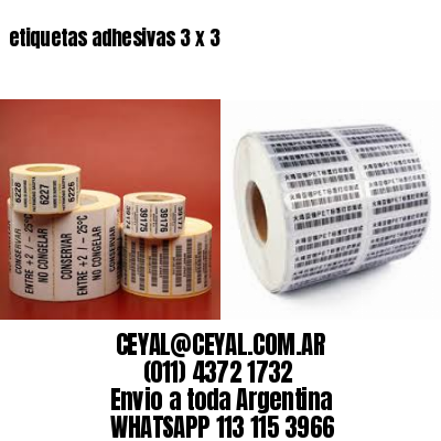 etiquetas adhesivas 3 x 3