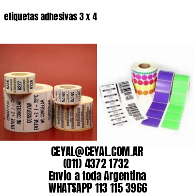 etiquetas adhesivas 3 x 4