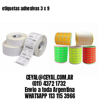 etiquetas adhesivas 3 x 9