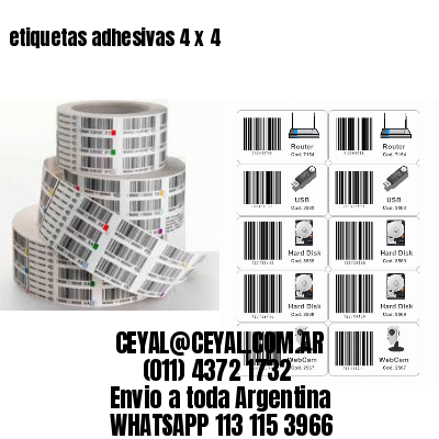 etiquetas adhesivas 4 x 4