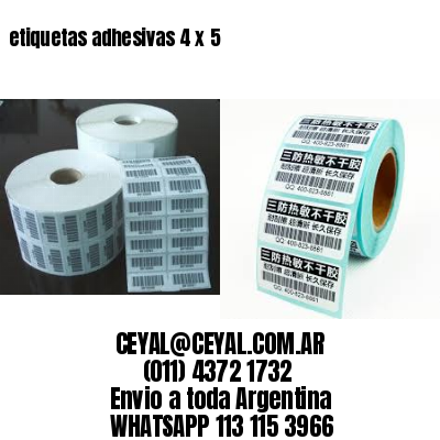 etiquetas adhesivas 4 x 5