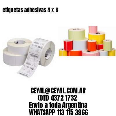 etiquetas adhesivas 4 x 6