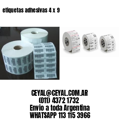 etiquetas adhesivas 4 x 9