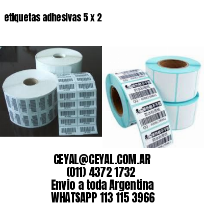 etiquetas adhesivas 5 x 2