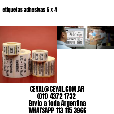 etiquetas adhesivas 5 x 4