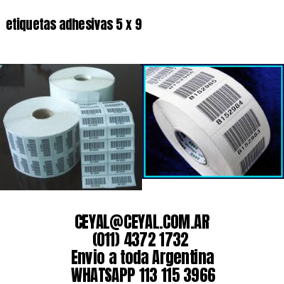 etiquetas adhesivas 5 x 9