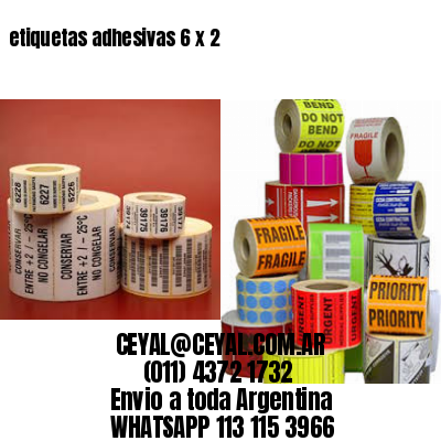 etiquetas adhesivas 6 x 2