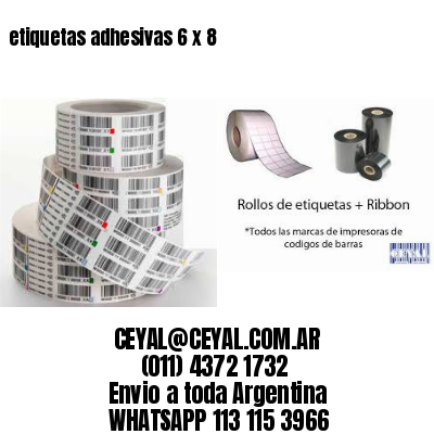 etiquetas adhesivas 6 x 8