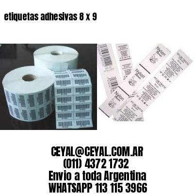 etiquetas adhesivas 8 x 9