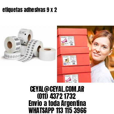 etiquetas adhesivas 9 x 2