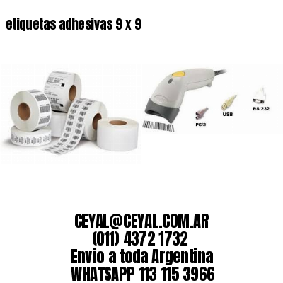 etiquetas adhesivas 9 x 9