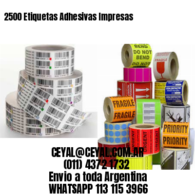 2500 Etiquetas Adhesivas Impresas