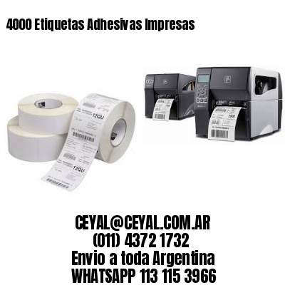 4000 Etiquetas Adhesivas Impresas