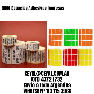 5000 Etiquetas Adhesivas Impresas