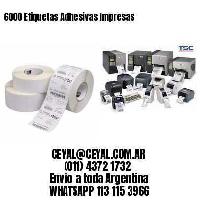 6000 Etiquetas Adhesivas Impresas