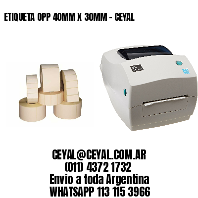 ETIQUETA OPP 40MM X 30MM - CEYAL