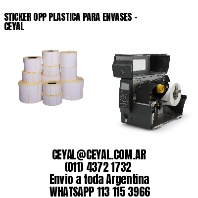 STICKER OPP PLASTICA PARA ENVASES - CEYAL