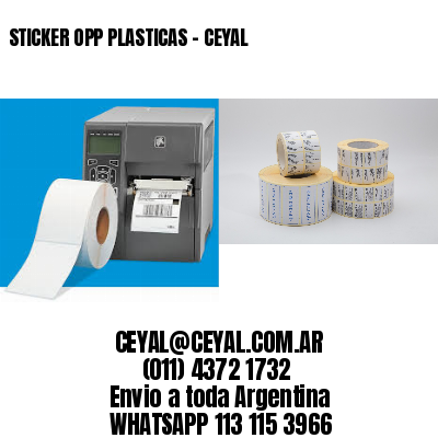 STICKER OPP PLASTICAS - CEYAL