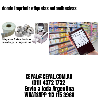 donde imprimir etiquetas autoadhesivas