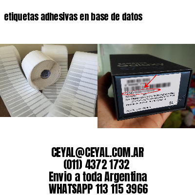 etiquetas adhesivas en base de datos