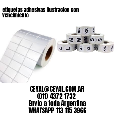 etiquetas adhesivas ilustracion con vencimiento