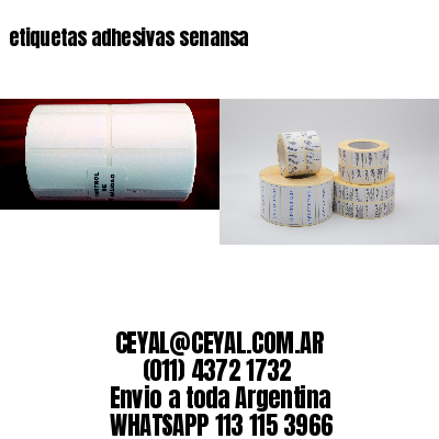 etiquetas adhesivas senansa