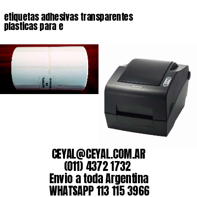 etiquetas adhesivas transparentes plasticas para e