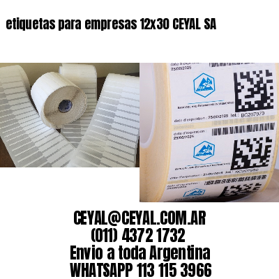 etiquetas para empresas 12×30 CEYAL SA