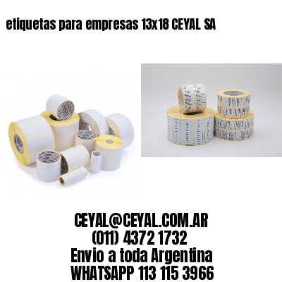 etiquetas para empresas 13×18 CEYAL SA