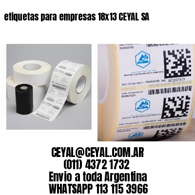 etiquetas para empresas 18×13 CEYAL SA