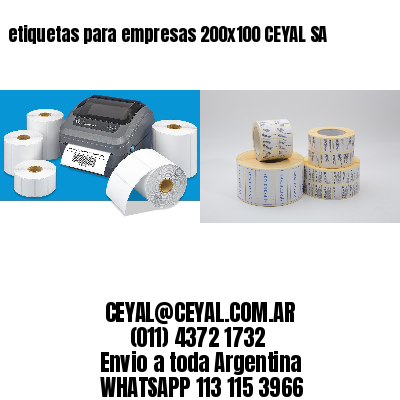 etiquetas para empresas 200×100 CEYAL SA